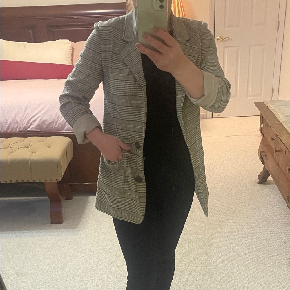 BB Dakota Black & Gray Glen Plaid Blazer
